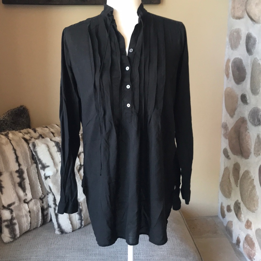 {LOFT} Silky Black Tunic. Size Small. EUC.